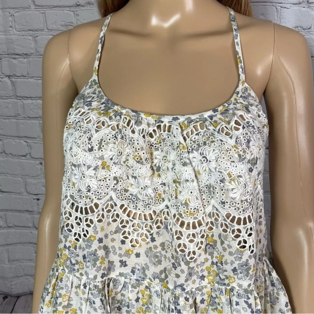 Free People Cream Cropped Sleeveless Camisole